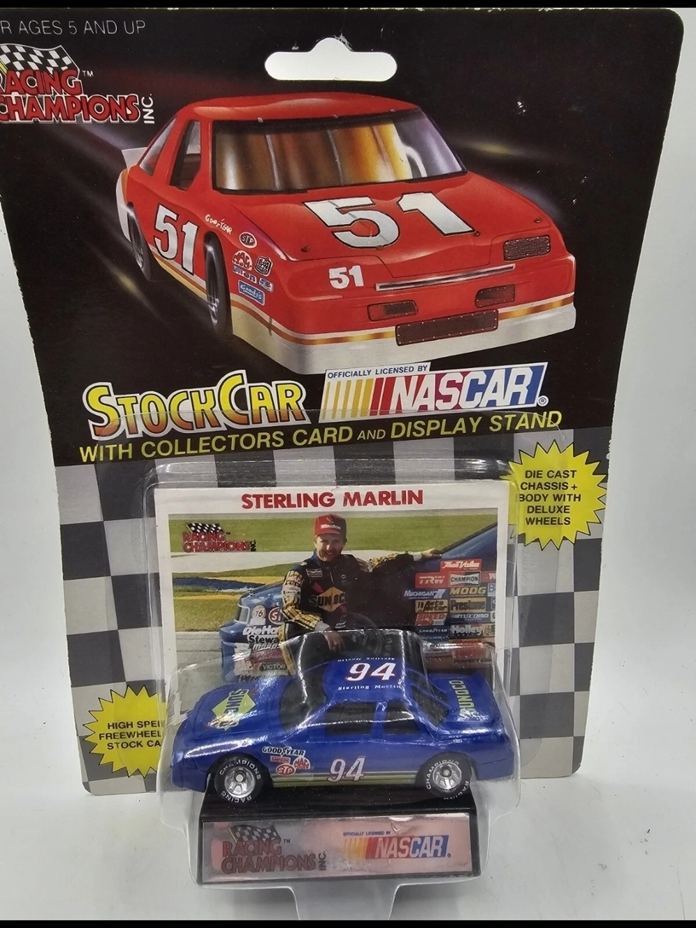 1990 NASCAR Racing Champions #94 Sterling Marlin Sunoco 1/64 Oldsmobile Cutlass